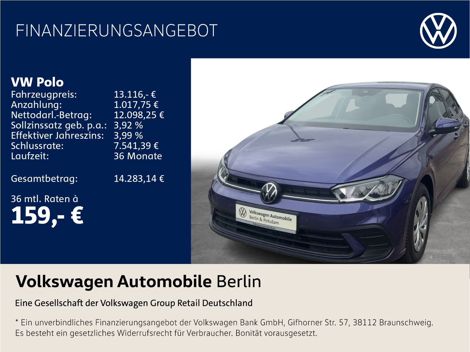 Volkswagen Polo 1.0 TSI Life Climatronic LED SHZ PDC