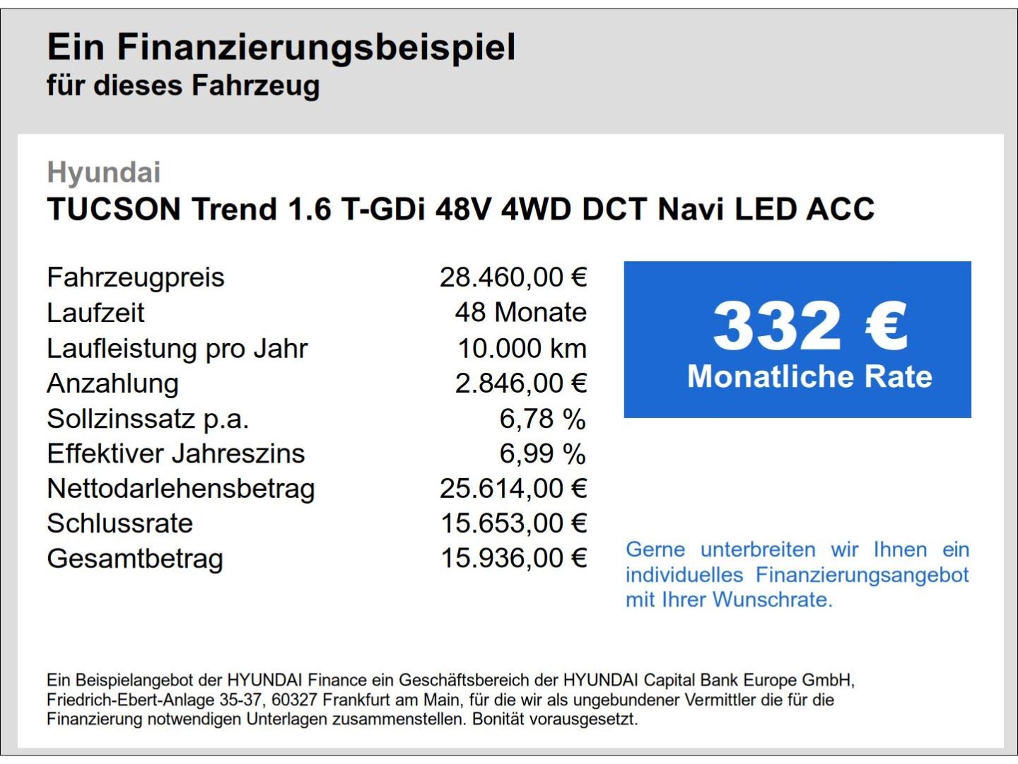 Fahrzeugabbildung Hyundai Tucson Trend 1.6 T-GDi 48V 4WD DCT Navi LED ACC