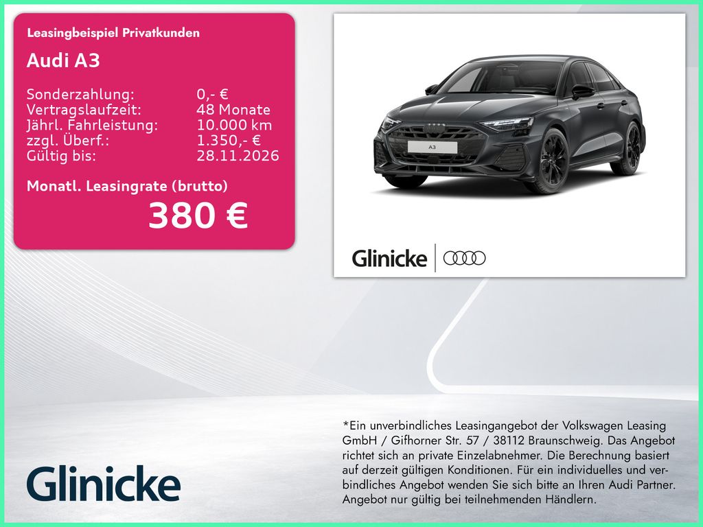 A3 Limo S line TFSI S tronic *AKTION*AHK*SONOS*