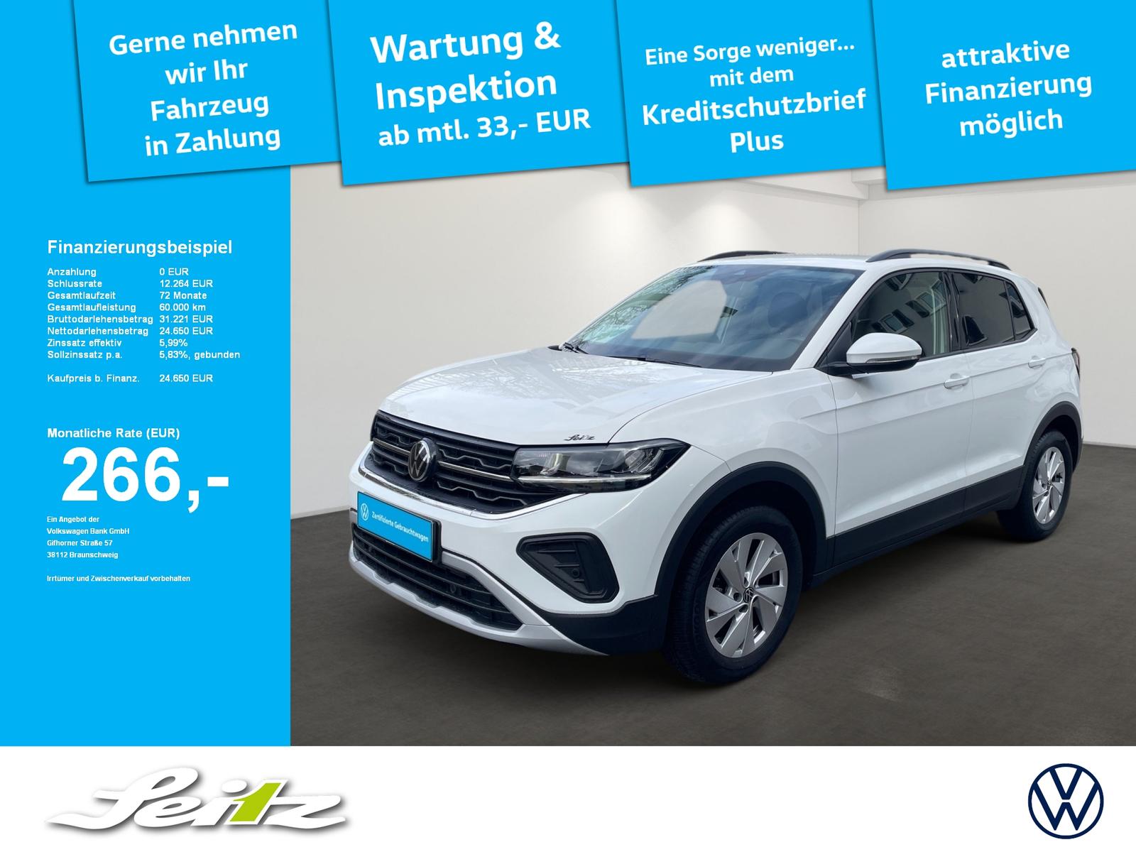 Volkswagen T-Cross 1.0 TSI DSG Life *LED*PDC*NAVI*