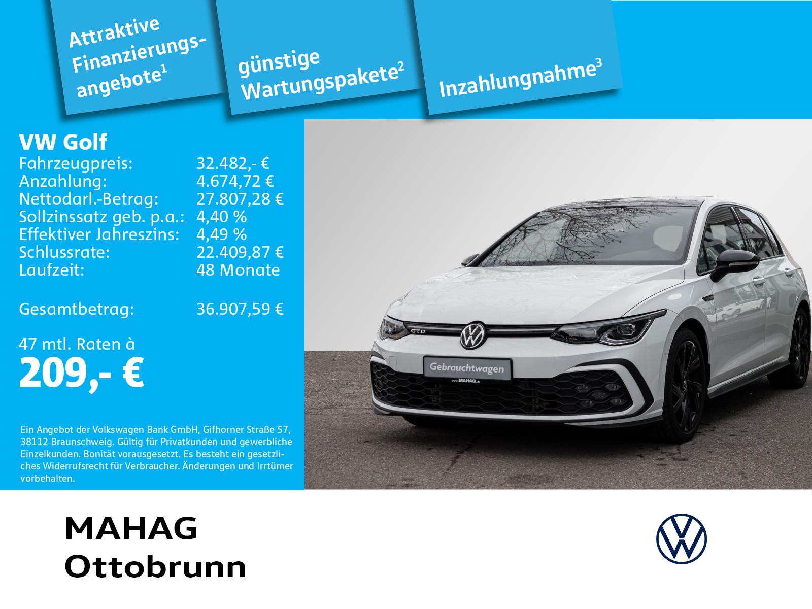Volkswagen Golf VIII GTD 2.0 TDI IQ.Light Navi Pano ParkAss