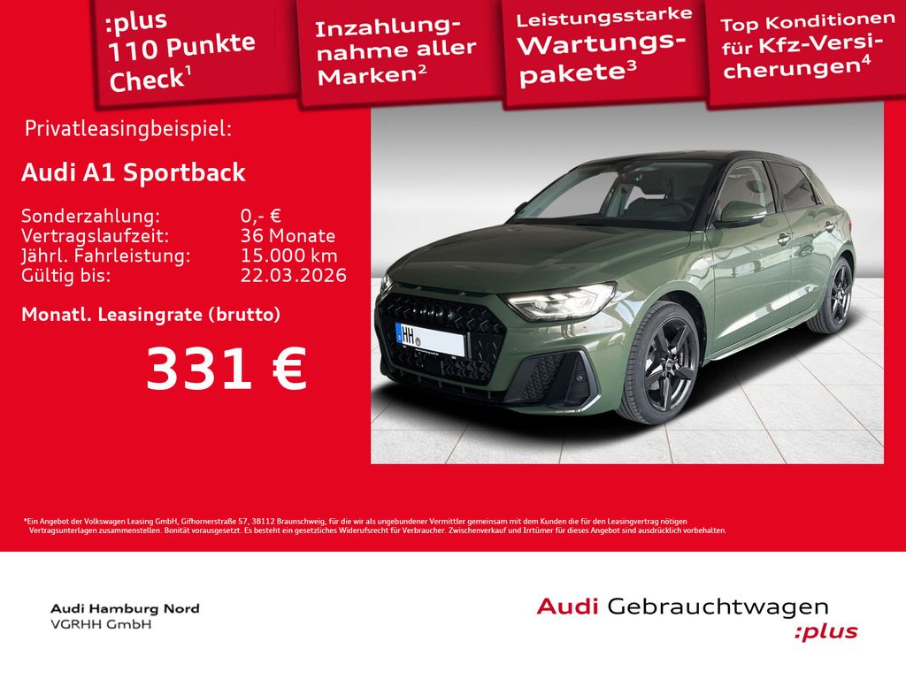 Audi A1 Sportback 30 TFSI S line S tronic LED/ACC/KAM