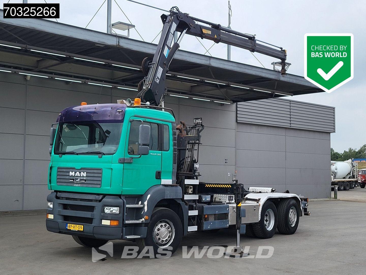 MAN TGA 26.360 TGA 6X2 HIAB 166B-2 CL Crane + 20t Ho