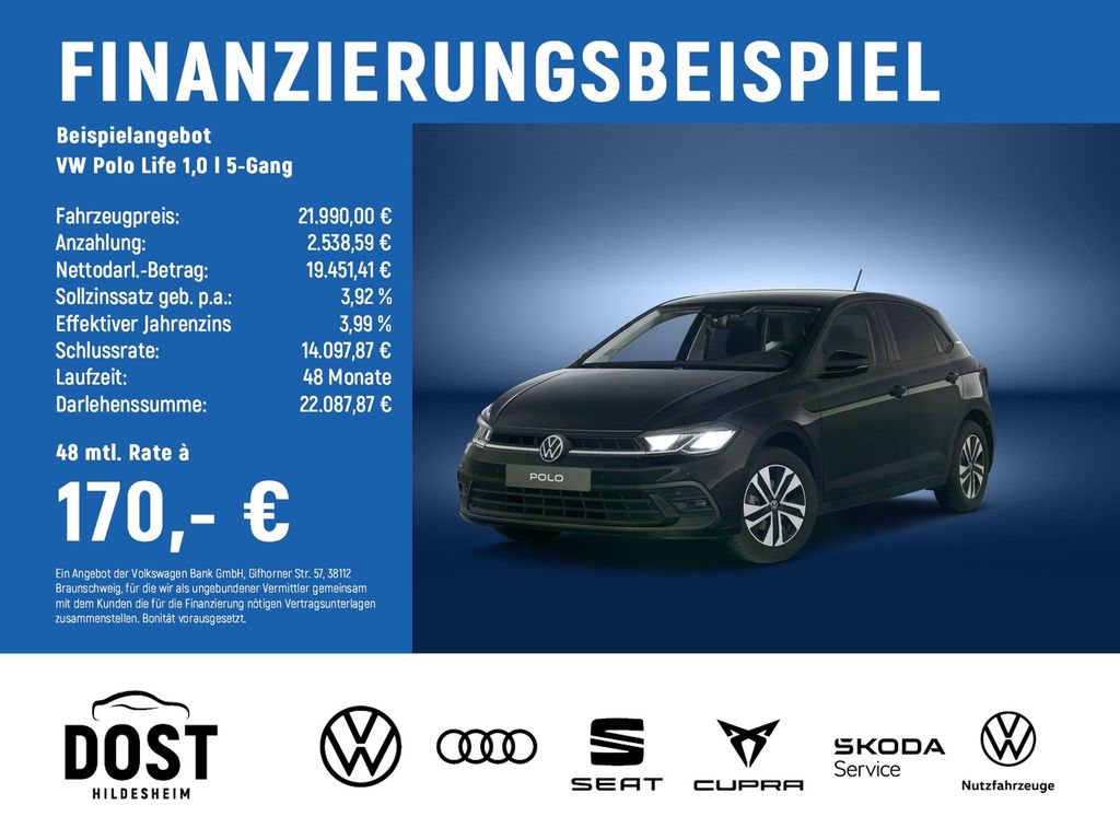 Polo Life 1,0 l 5-Gang Energy KAMERA+NAVI+GJR