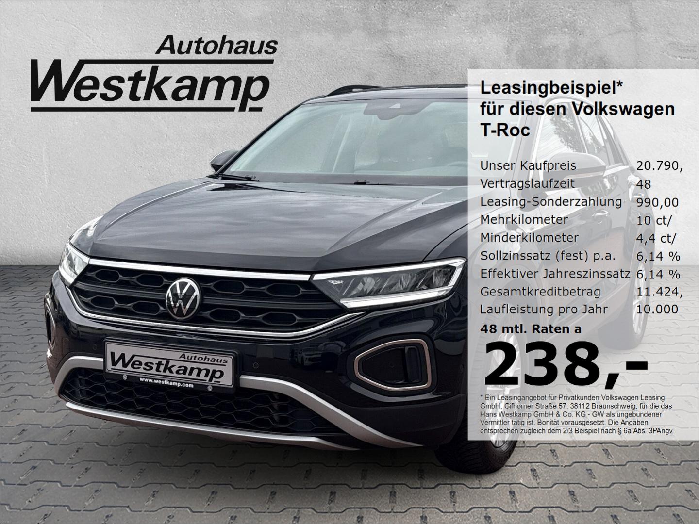 Volkswagen T-Roc Life 1.5 TSI Anh.Kpl. Ganzj.Reifen Led