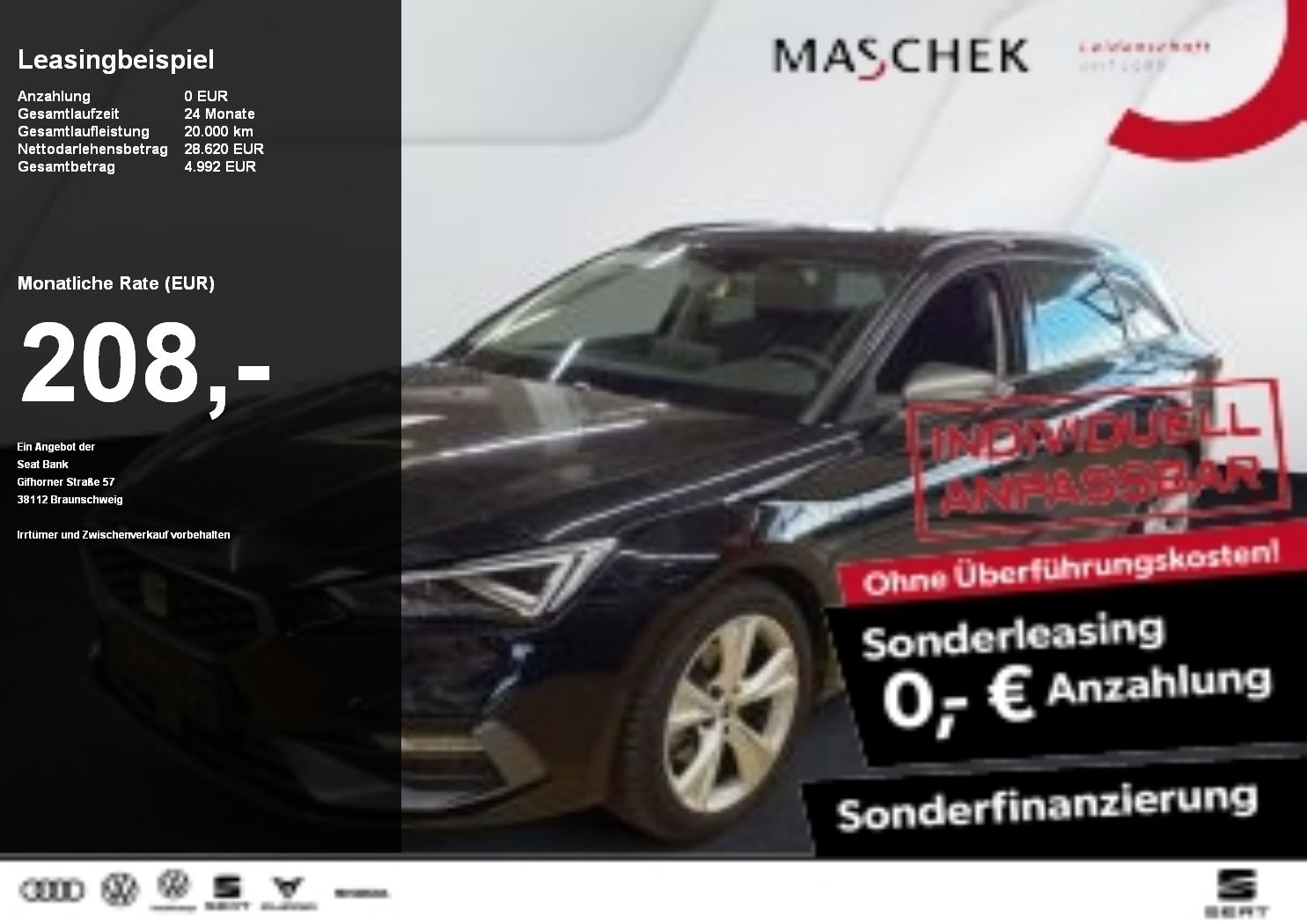 Seat Leon ST FR 1.5 eTSI DSG Matrix Navi ACC RearView