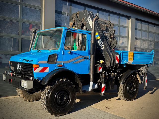 Unimog U1650 mit Mega Kran.  Top Zustand.