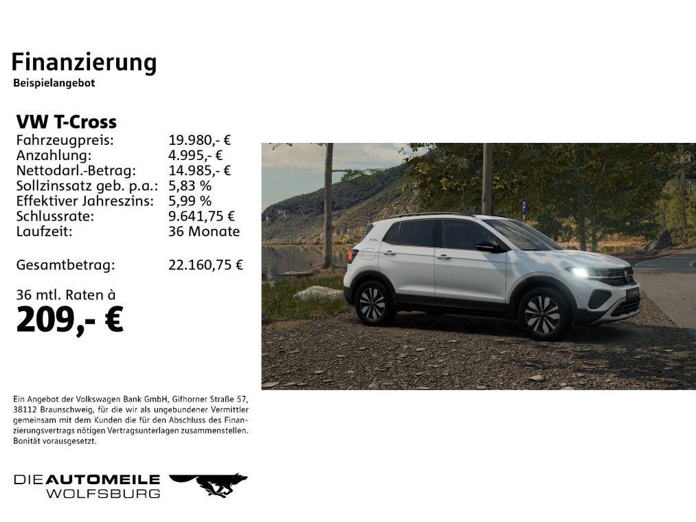 Volkswagen T-Cross 1.0 TSI Goal Rückkam ACC Multilenk foto 2