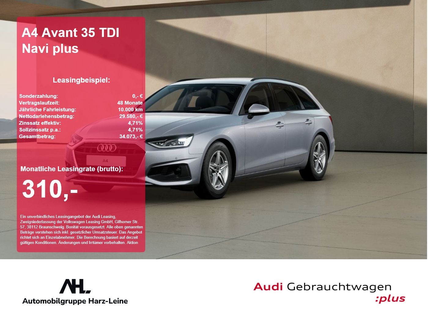 Audi A4 Avant 35 TDI Navi plus ACC AUT DynLicht LM