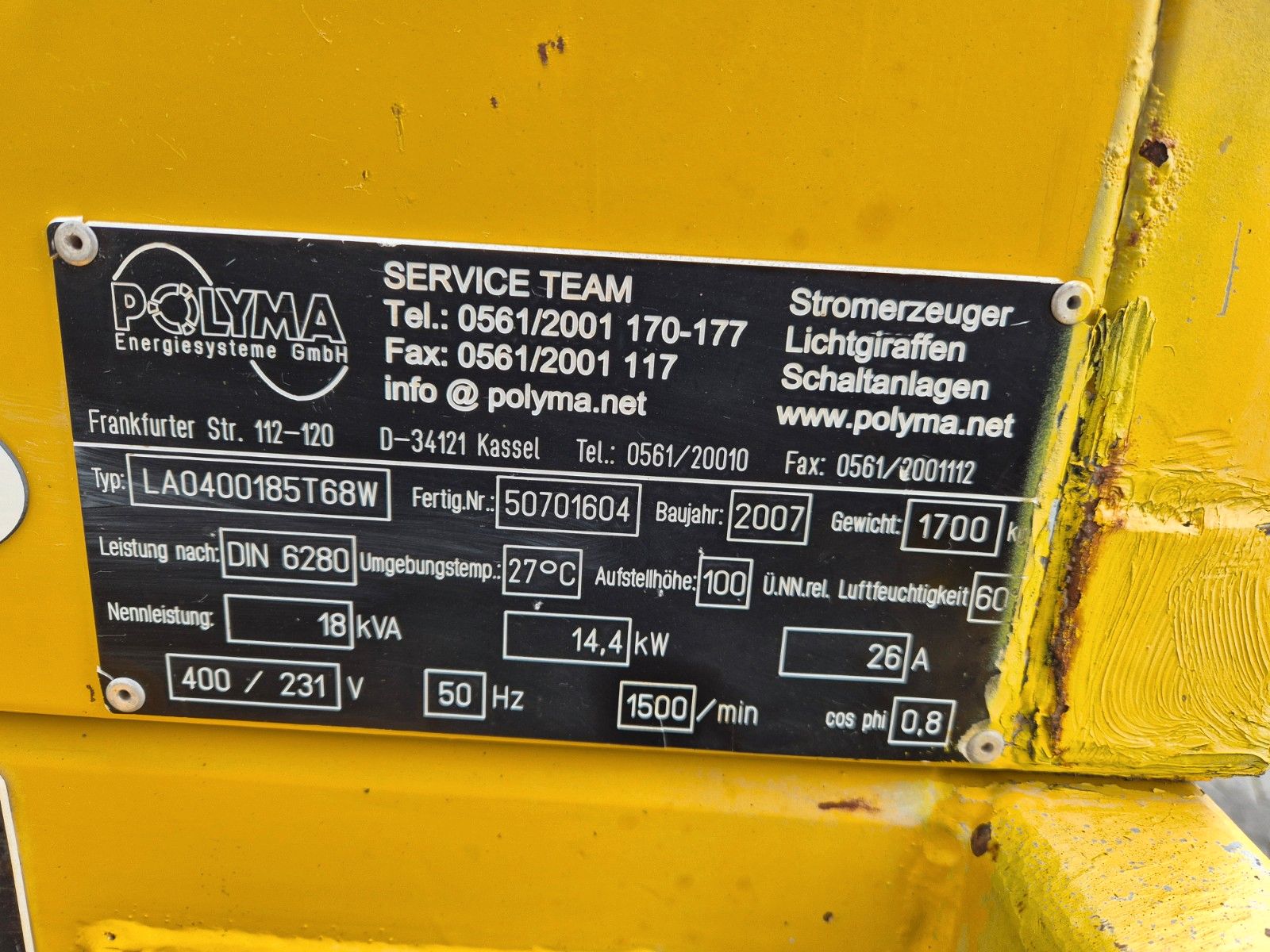 Fahrzeugabbildung Andere Polyma LA0400185T68W Lichtmastanhänger