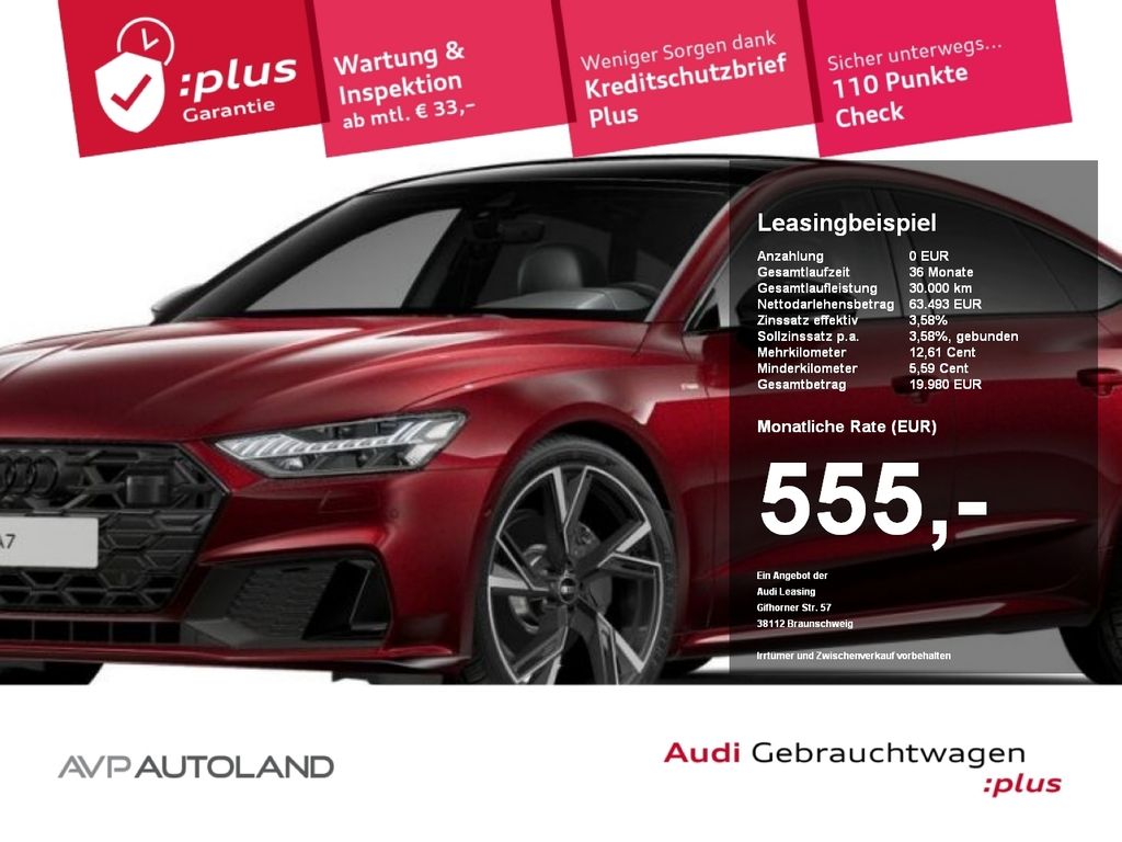Audi A7 Sportback 45 TDI quattro S tron S line PANO