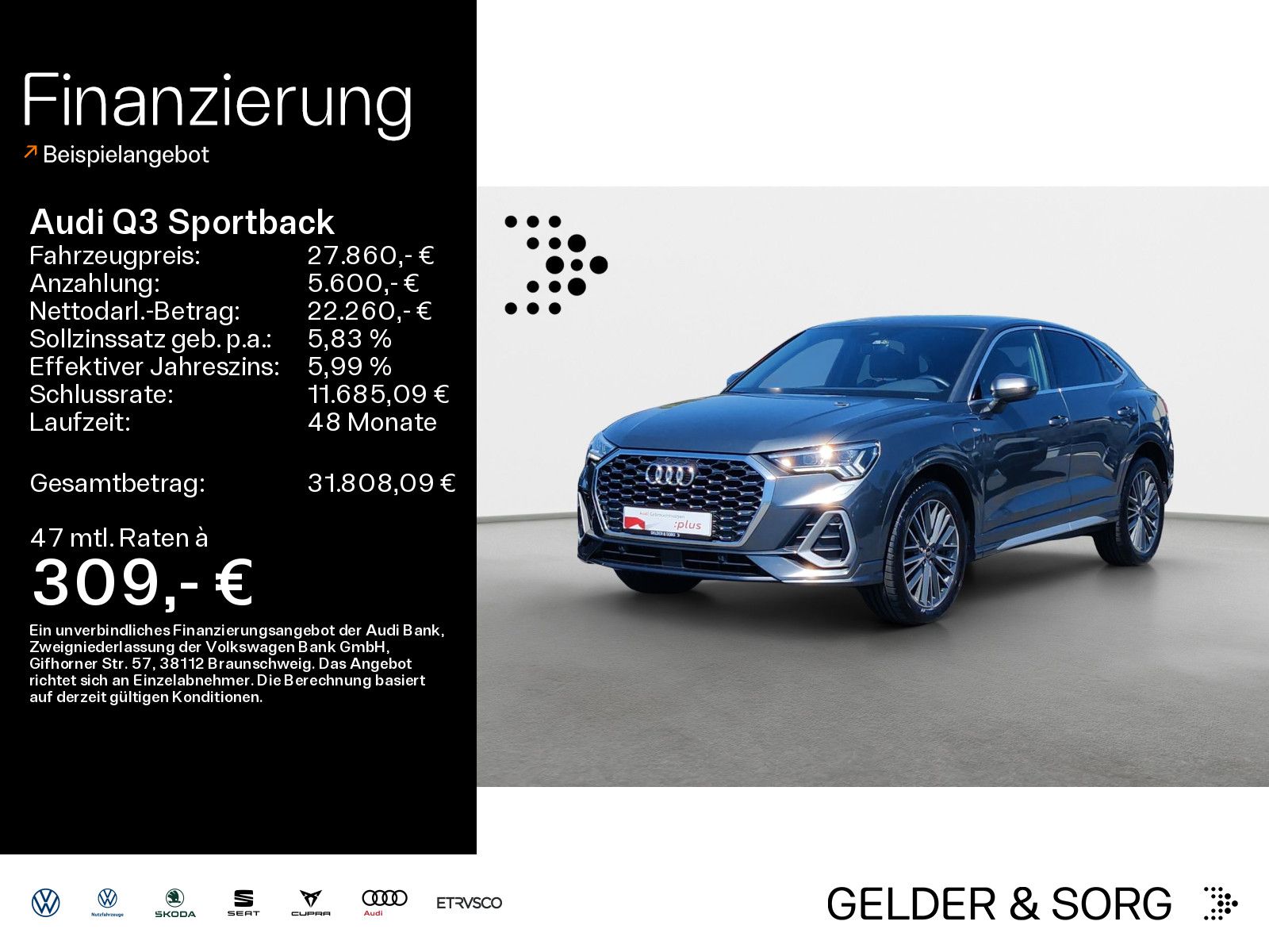 Audi Q3 Sportback 45 TFSIe S line Business*Matrix*EPH foto 1
