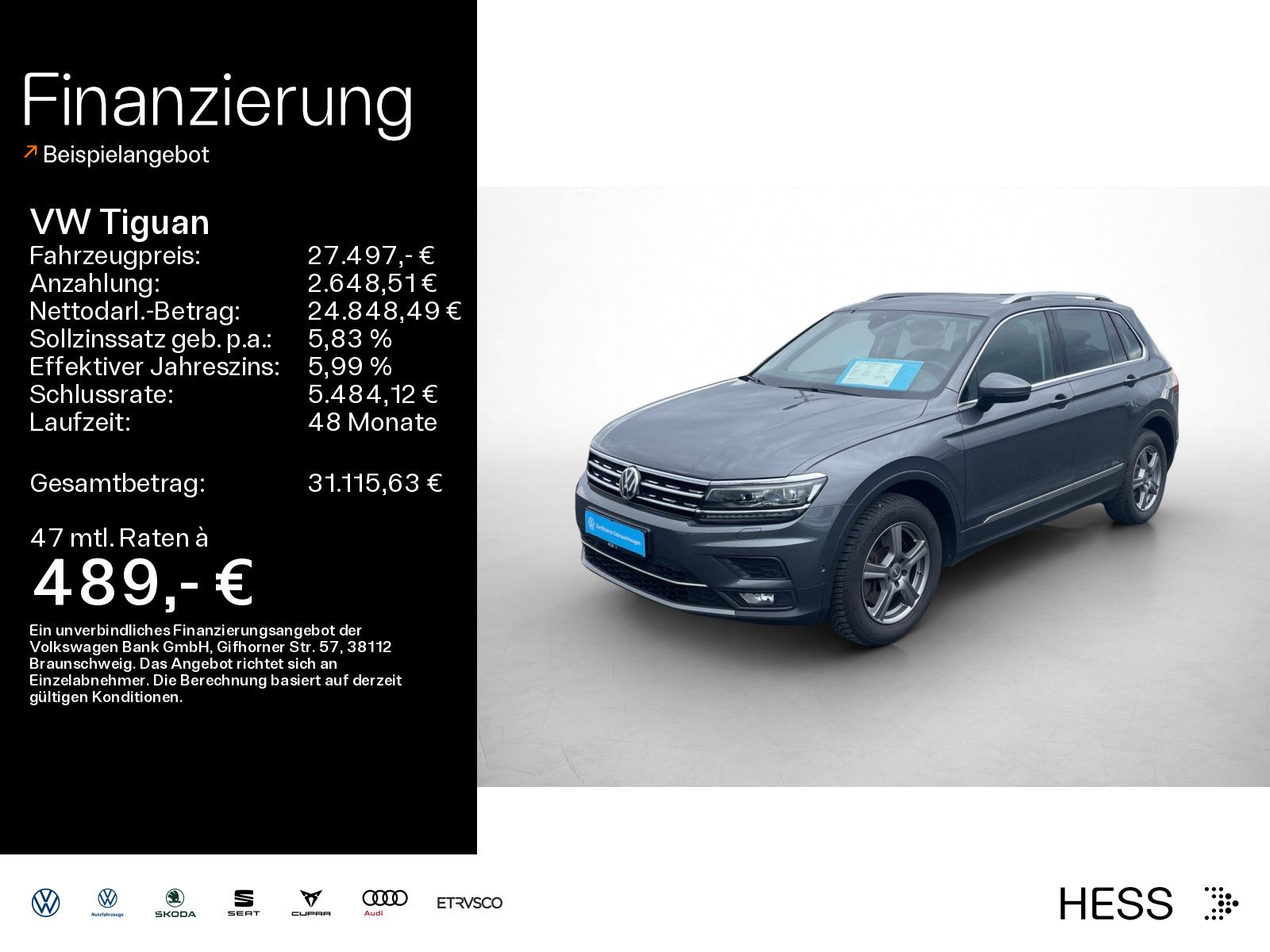 Volkswagen Tiguan 2.0 TDI 4M DSG HIGHLINE*AHK*PANO*LED*KAME