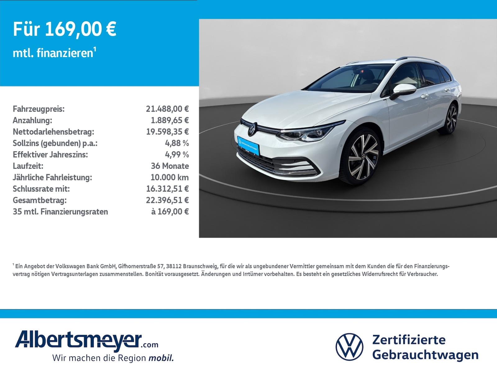 Volkswagen Golf VIII Variant 1.5 TSI ACTIVE +AHK+MATRIX+