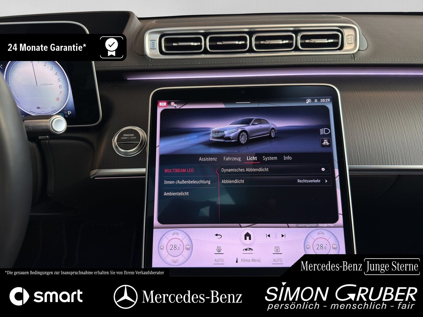 Fahrzeugabbildung Mercedes-Benz S 450 e AMG Chauffeure 4*Massage Guard 360 Burm