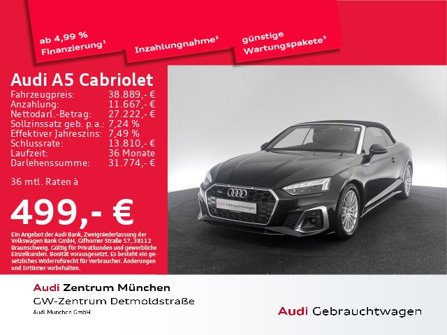 Audi A5 Cabriolet 40 TFSI qu. S tronic S line Matrix/