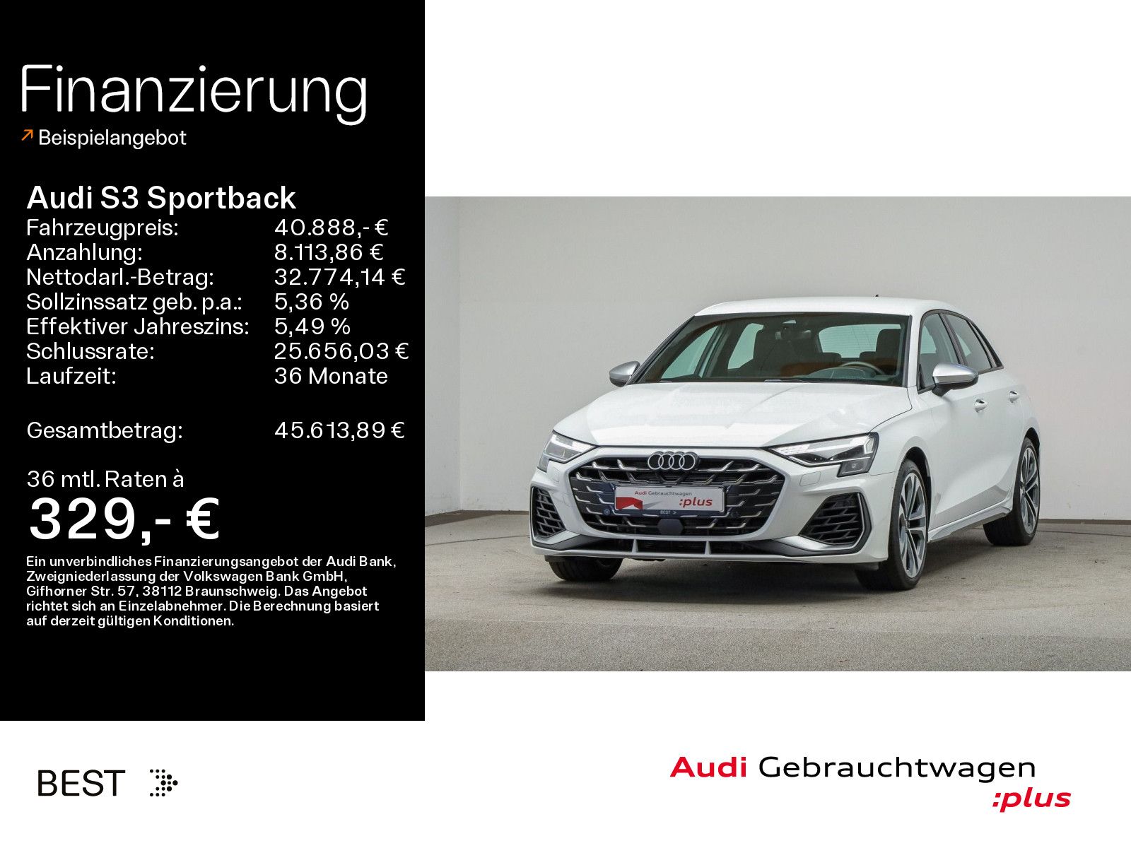 AUDI S3 Sportback Assist Fahren &amp; Parken, Sound, Navi