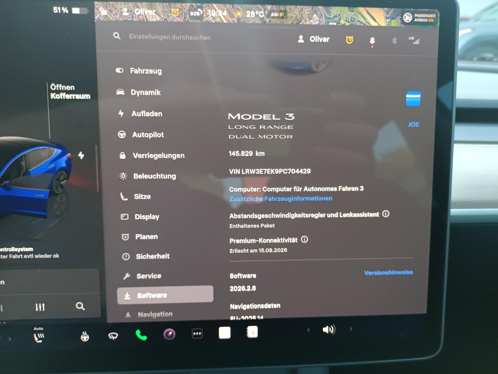 Tesla Model 3 Long Range AWD 79kWh*1Hd*WP*MwSt*SoH90