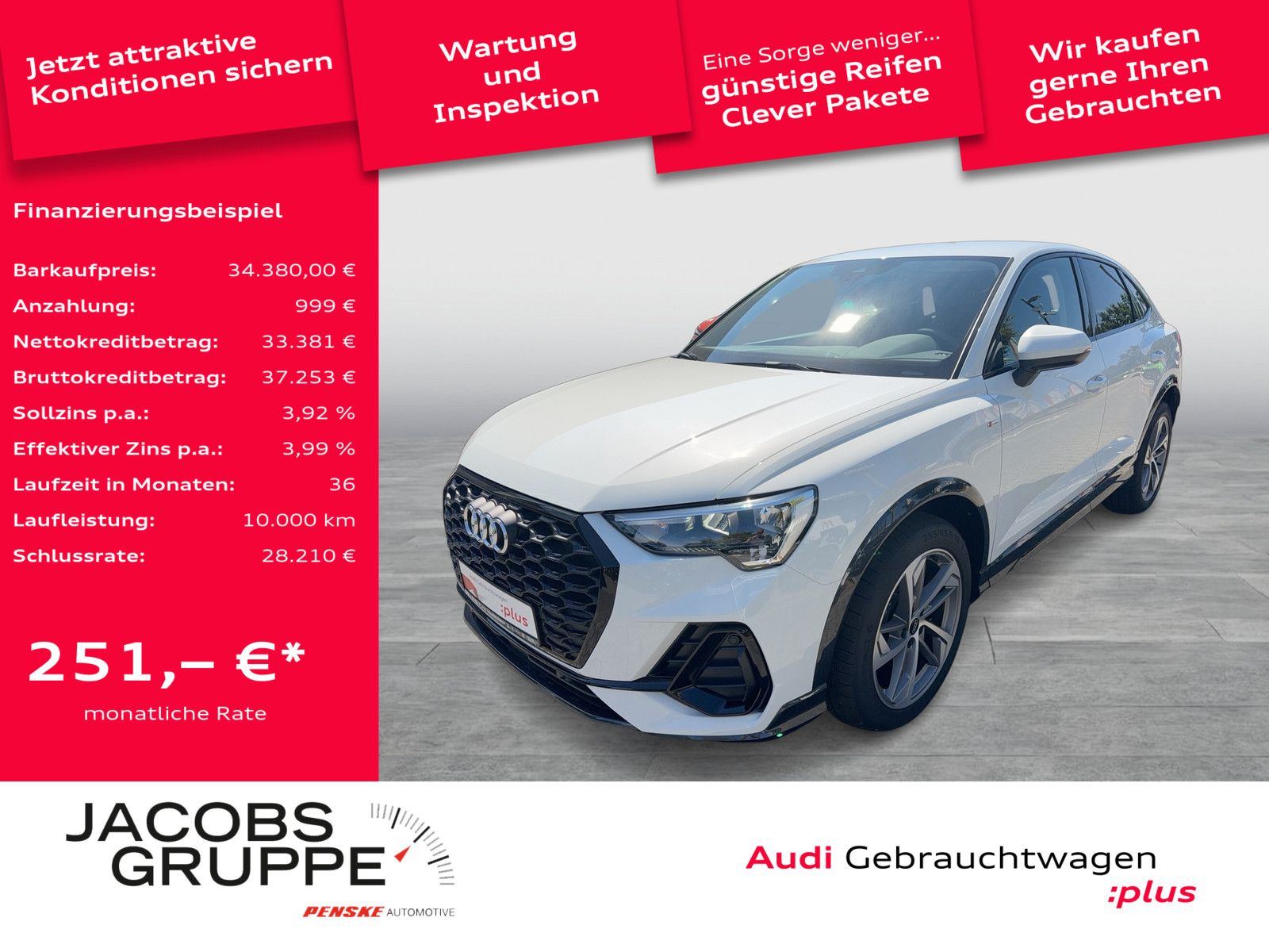 Audi Q3 Sportback 35TFSI S line Black ACC AHK Navi 1