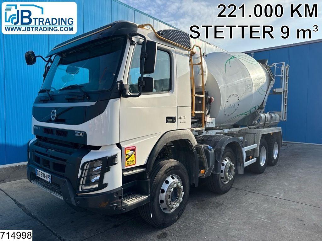 Volvo FMX 410 8x4, EURO 6, Stetter 9m3, Steel suspensi