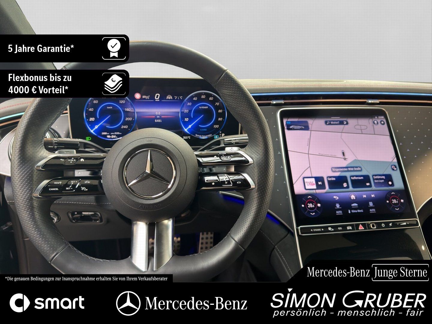 Fahrzeugabbildung Mercedes-Benz EQE 350 4M AMG Night Pano Airmatic HAL 0,25%