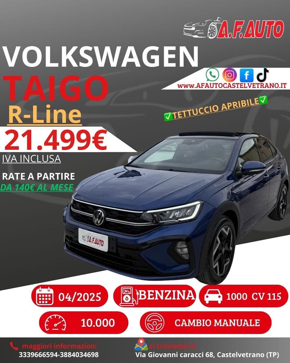 Other Volkswagen Taigo 1.0 TSI 115 CV R-Line