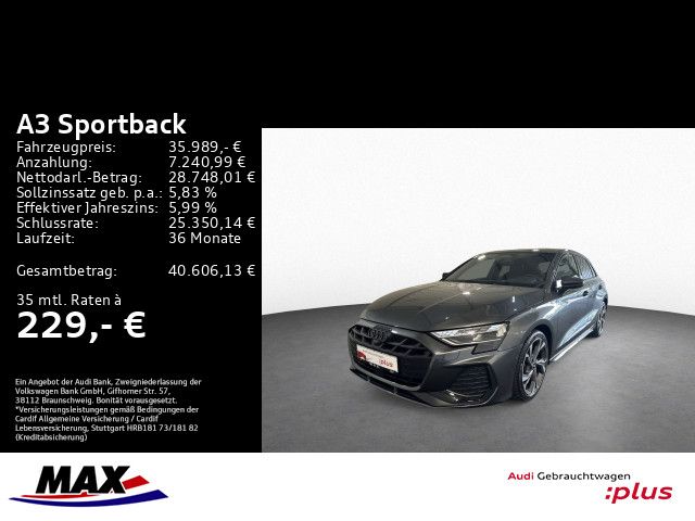 A3 Sportback 2.0 TDI S LINE MATRIX+HUD+PANO+OPTI