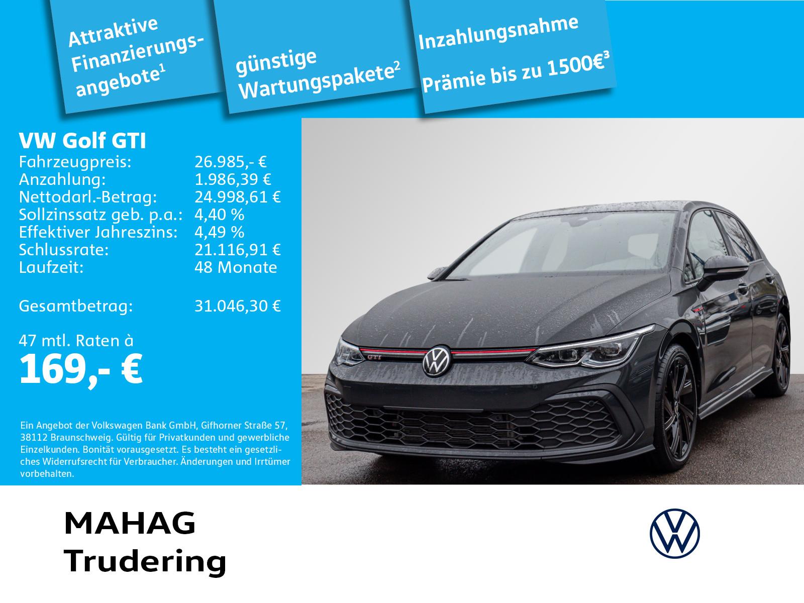Volkswagen Golf VIII GTI 2.0 TSI Navi LED+ R-KAM ACC 17"