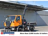 Unimog U 20 4x4, Zapfwelle, Kran Hiab 022D-3 HiDuo, - stationäre Hiab Kräne
