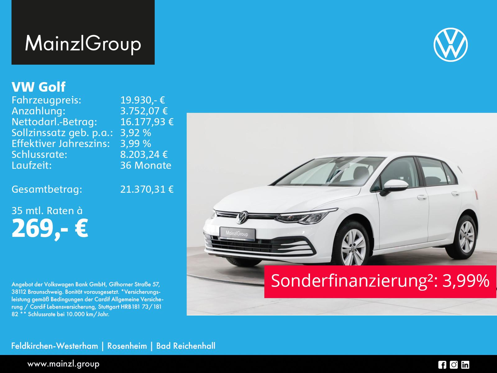 Volkswagen Golf 1.0 TSI Life AHK Carplay 2xPDC Alu Virtual