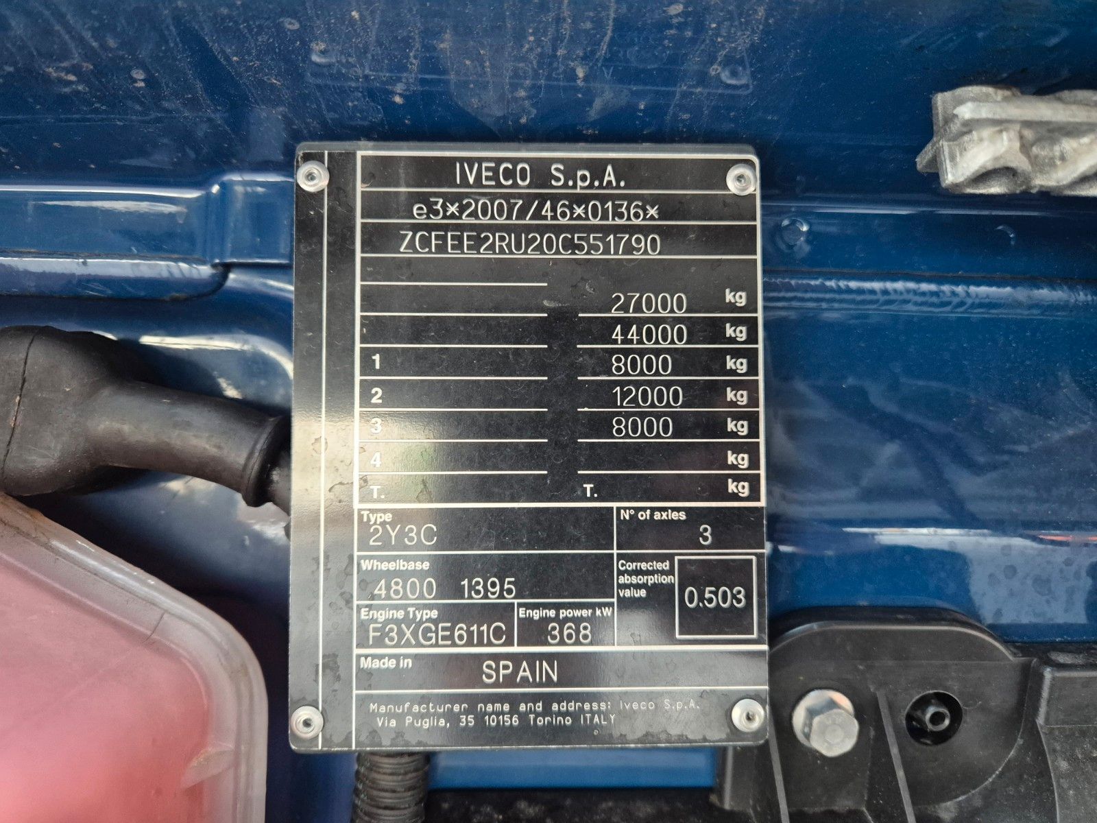 Fahrzeugabbildung Iveco S-Way AS260S50Y/FS CM 6x2 BDF Standklima 2xAHK