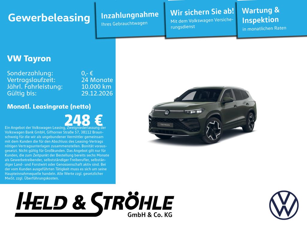 Volkswagen Tayron R-Line1,5l eTSI 150 AHK 7Sitze WR Harman