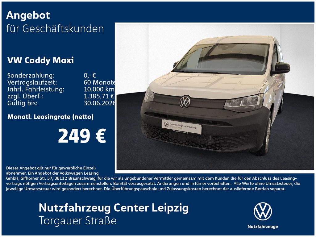 Volkswagen Caddy Cargo Maxi TDI 75 kW Preisvorteil 5653€