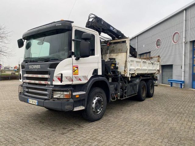 Scania P380 / BIG AXLE / FULL STEEL / 6X4 / HIAB 144E-3