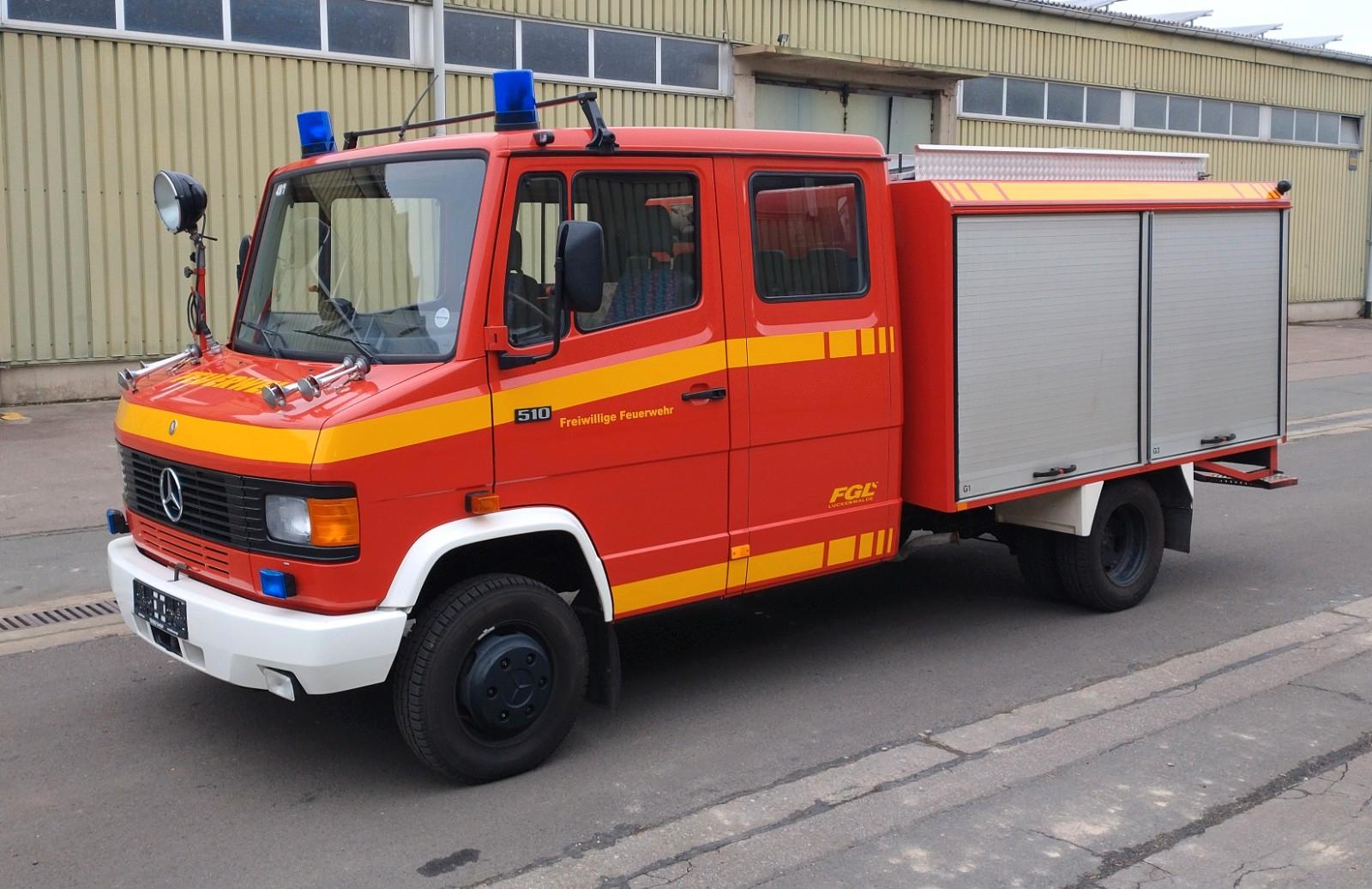 Mercedes-Benz 510 TSF-W Doka Feuerwehr FGL Kofferaufbau