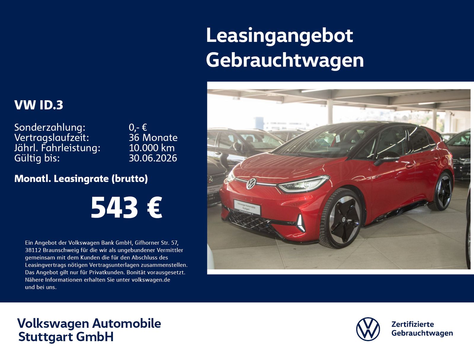 Volkswagen ID.3 GTX Navi Kamera ACC LED SHZ