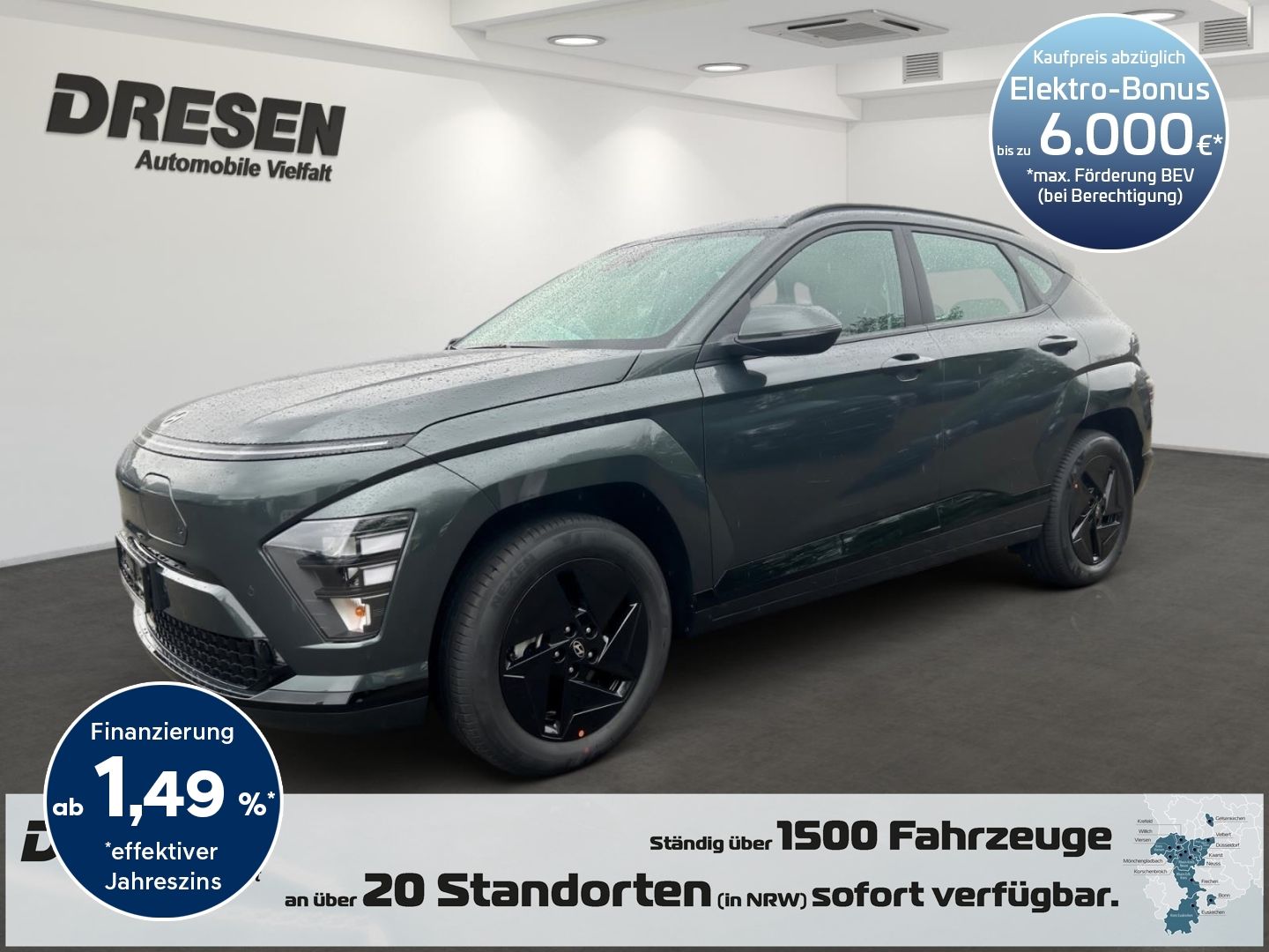 Hyundai KONA Elektro 64kWh Select Effizienz-Paket*LED*Ke