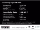 Audi A3 Sportback 30 TFSI S line 1.0 S-tronic PDC VIR - Audi A3: Weiß, Sportback Line