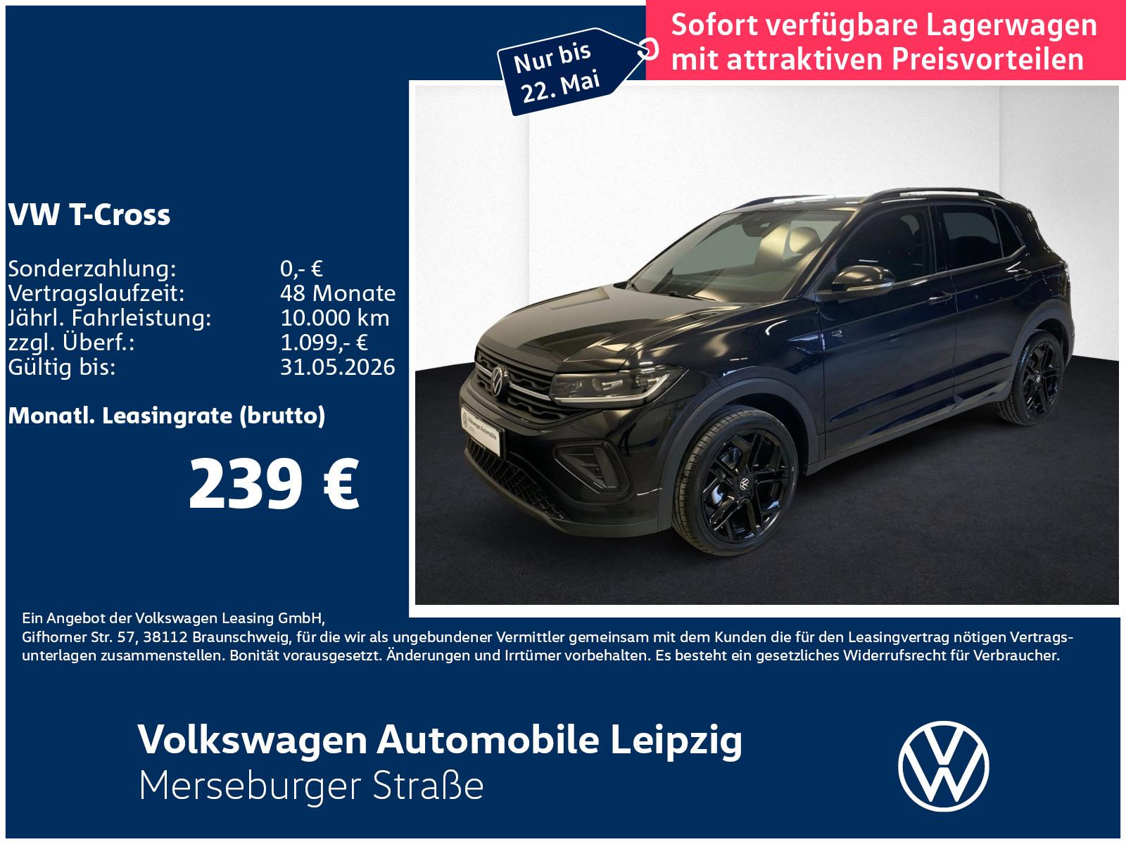 Volkswagen T-Cross R-Line 1.0 TSI 85 kW Preisvorteil 5659 €