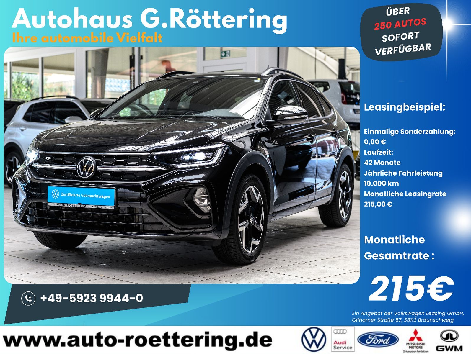 Fahrzeugabbildung Volkswagen Taigo R-Line 1.5 TSI DSG IQ-LED+AHK+KAMERA+ACC