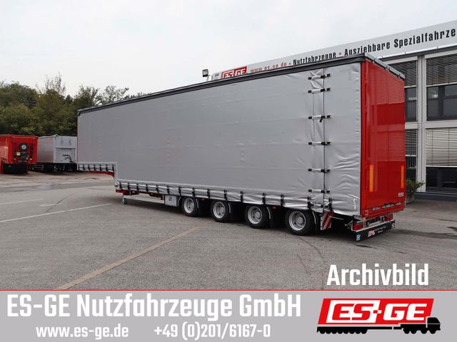 ES-GE 4-Achs-Satteltieflader mit Curtainsider-Aufbau