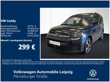 Volkswagen Leasingangebot: Volkswagen Caddy ENERGY 1.5 l TSI 85 kW Presivorteil 4820€