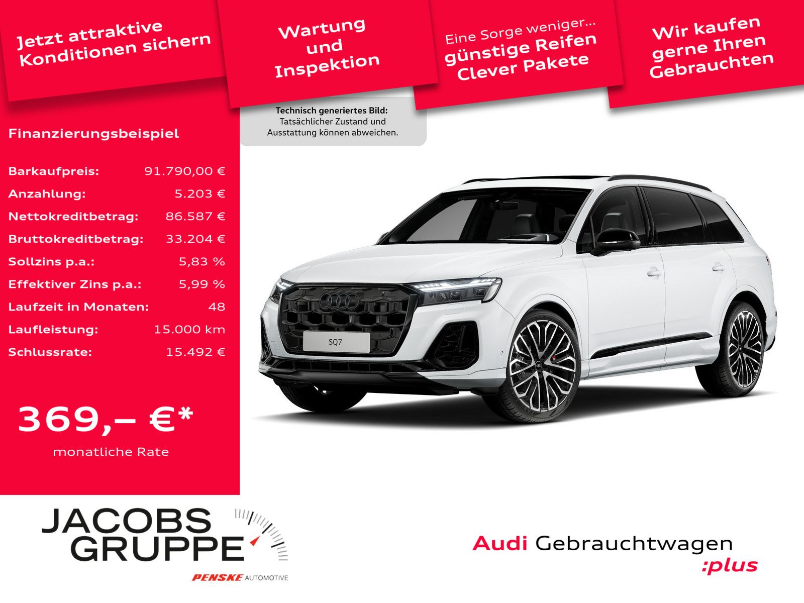 AUDI SQ7 Black+/S-Sitze+/HuD/Laser/HD Matrix/Pano/360
