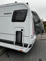 Dethleffs Nomad 560 FMK Snow - Dethleffs Heckgarage Wohnwagen