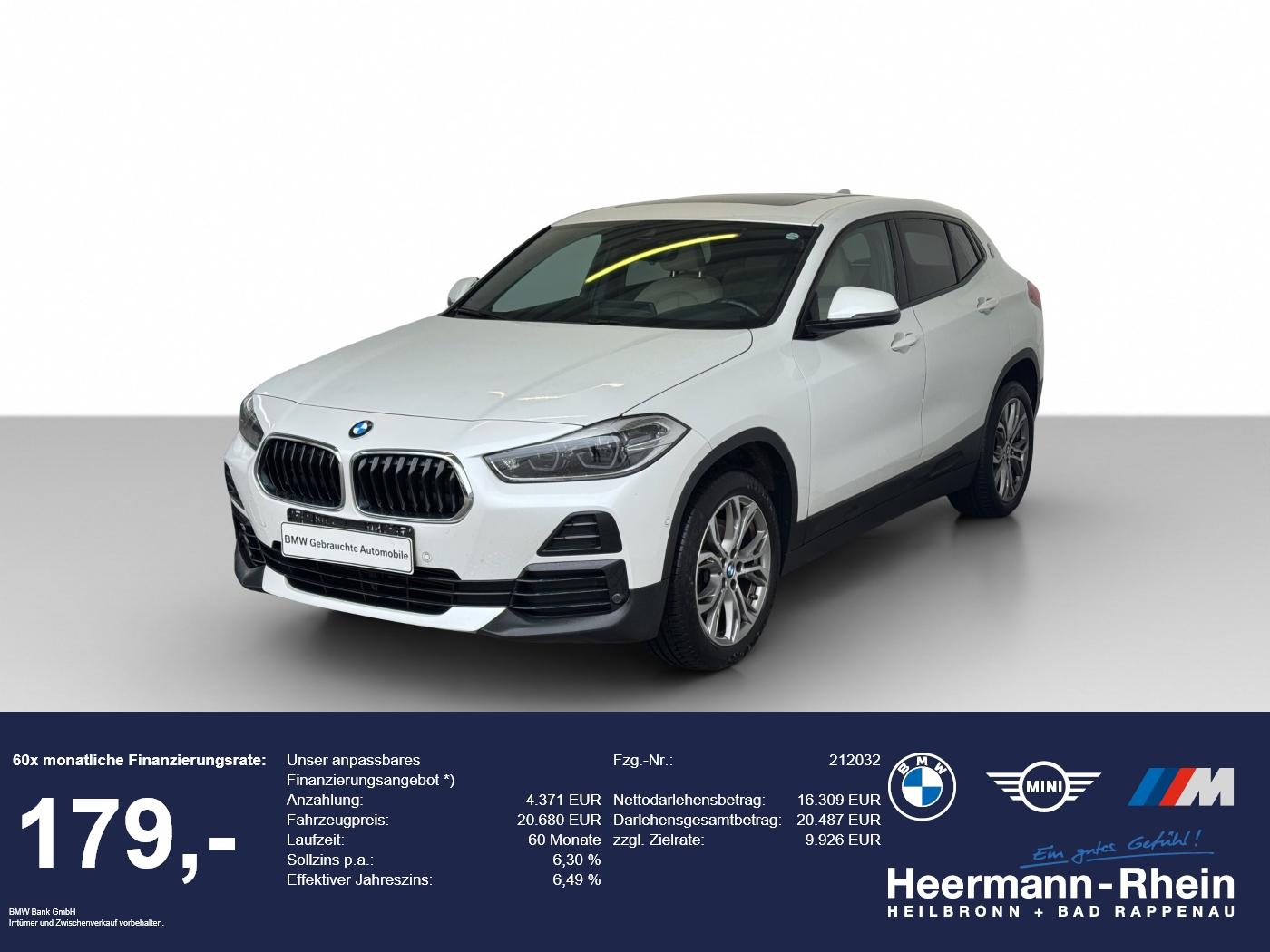 BMW X2 sDrive20dA Navi.LED.HUD.PGD.RFK.ParkAss.Drive