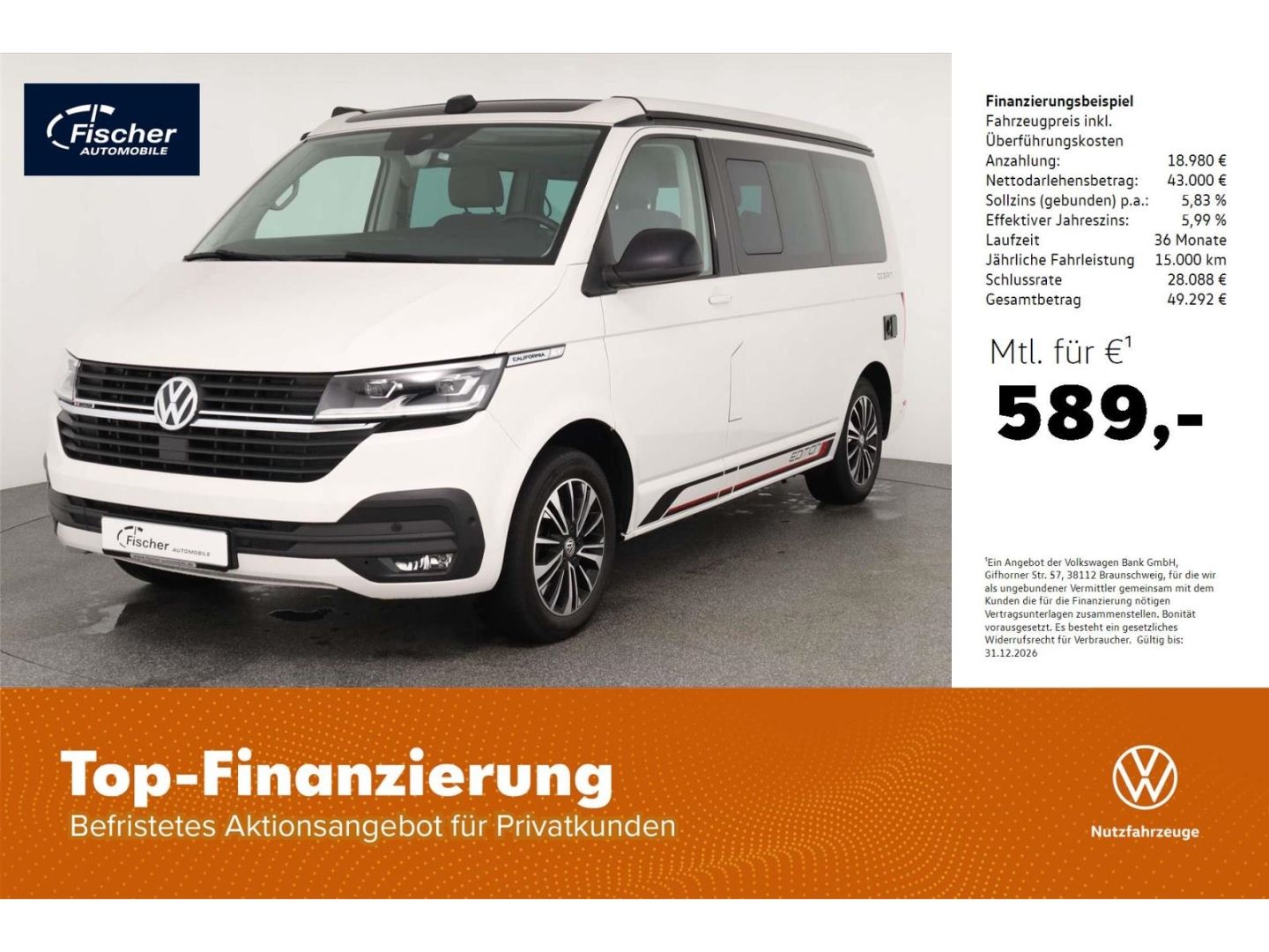 Volkswagen T6.1 California 2.0 TDI 4Mot. Ocean Edition DSG