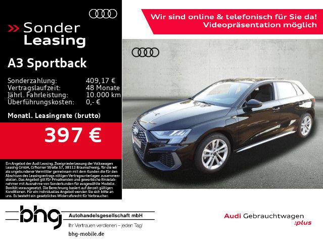 Audi A3 Sportback 40 TFSIe S-line LED/Pano/ACC/Kamera