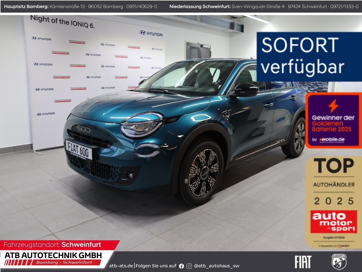 Fiat 600 Hybrid 1,2 T3 74kW (100PS) Style-Paket