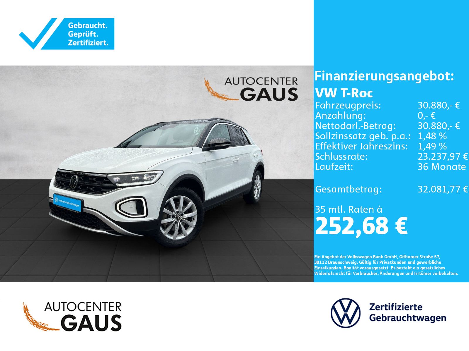 T-Roc Goal 2.0 TDI DSG AHK*Navi*ACC