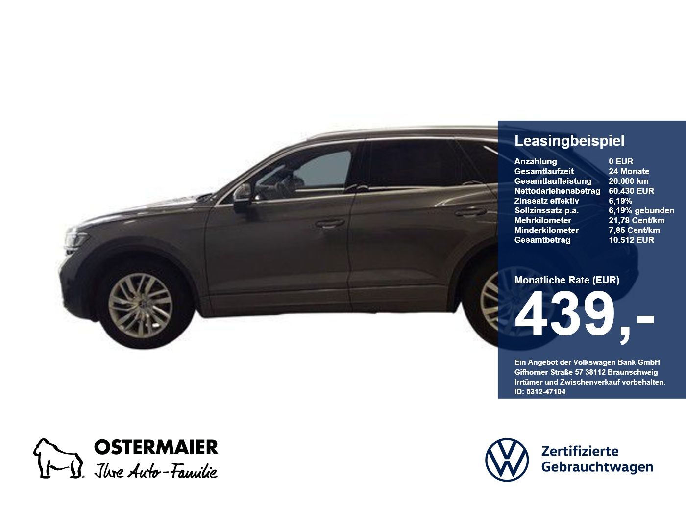 Volkswagen Touareg ELEGANCE 3.0TDI 231PS NP.104T PANO.AHK.S
